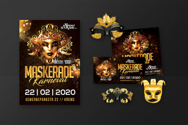 Grafikdesign MaskeradeKarneval - Grafikdesign - Feelon Media&Entertainment - Event & Werbeagentur